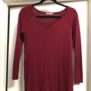 Red longsleeve maternity shirt size small